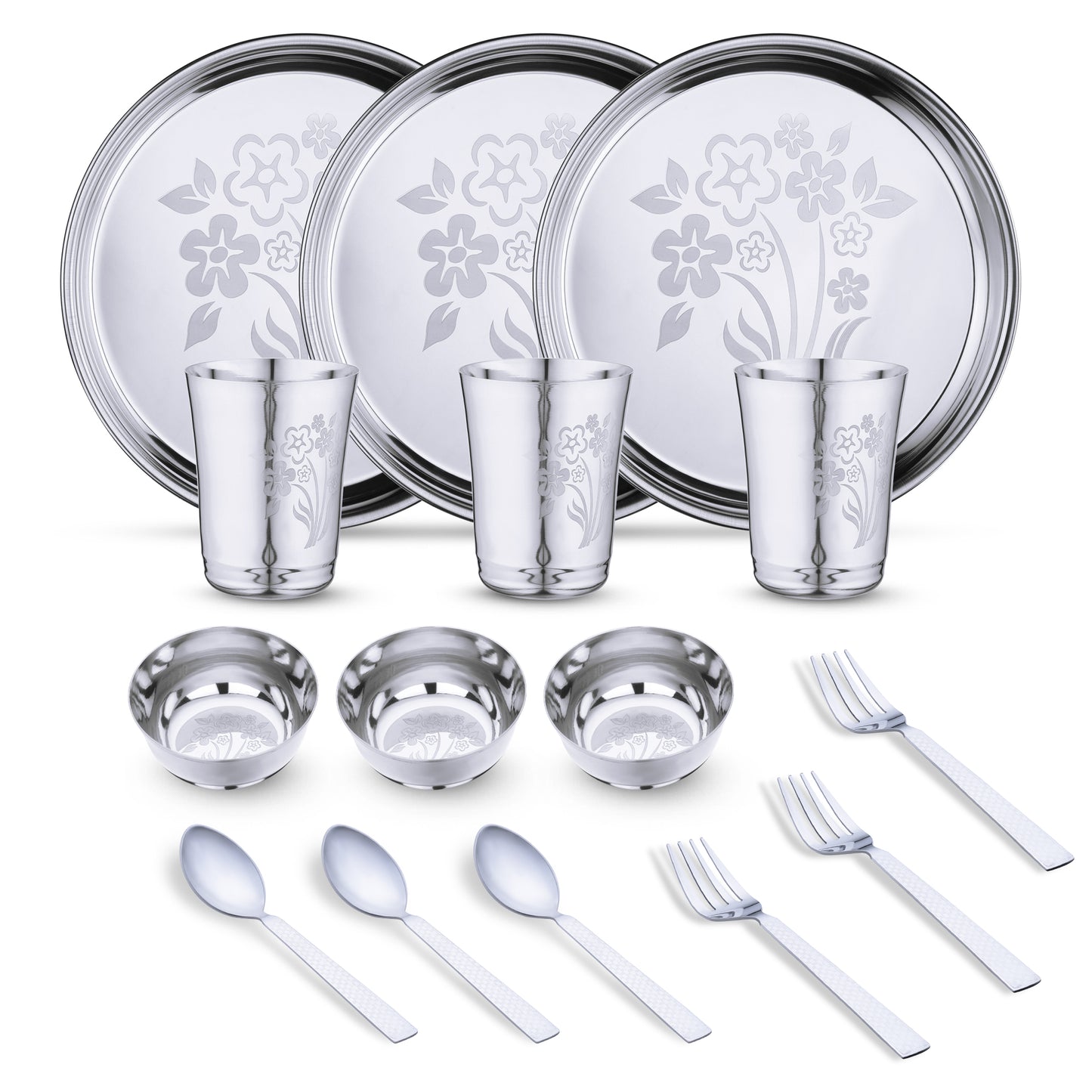 Pack of 15 Stainless Steel Laser Design (flawer-3)