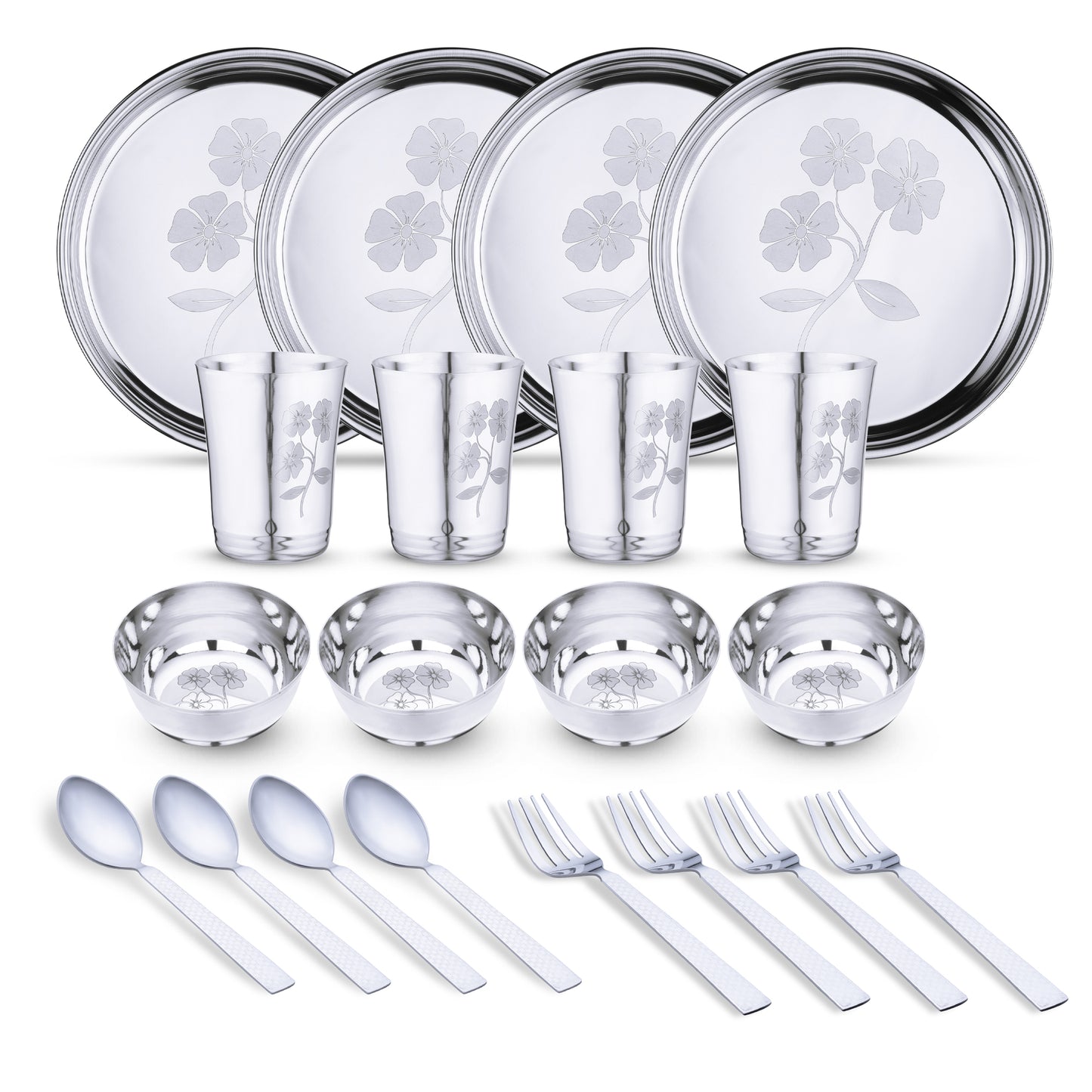 Pack of 20 Stainless Steel Dinner Set