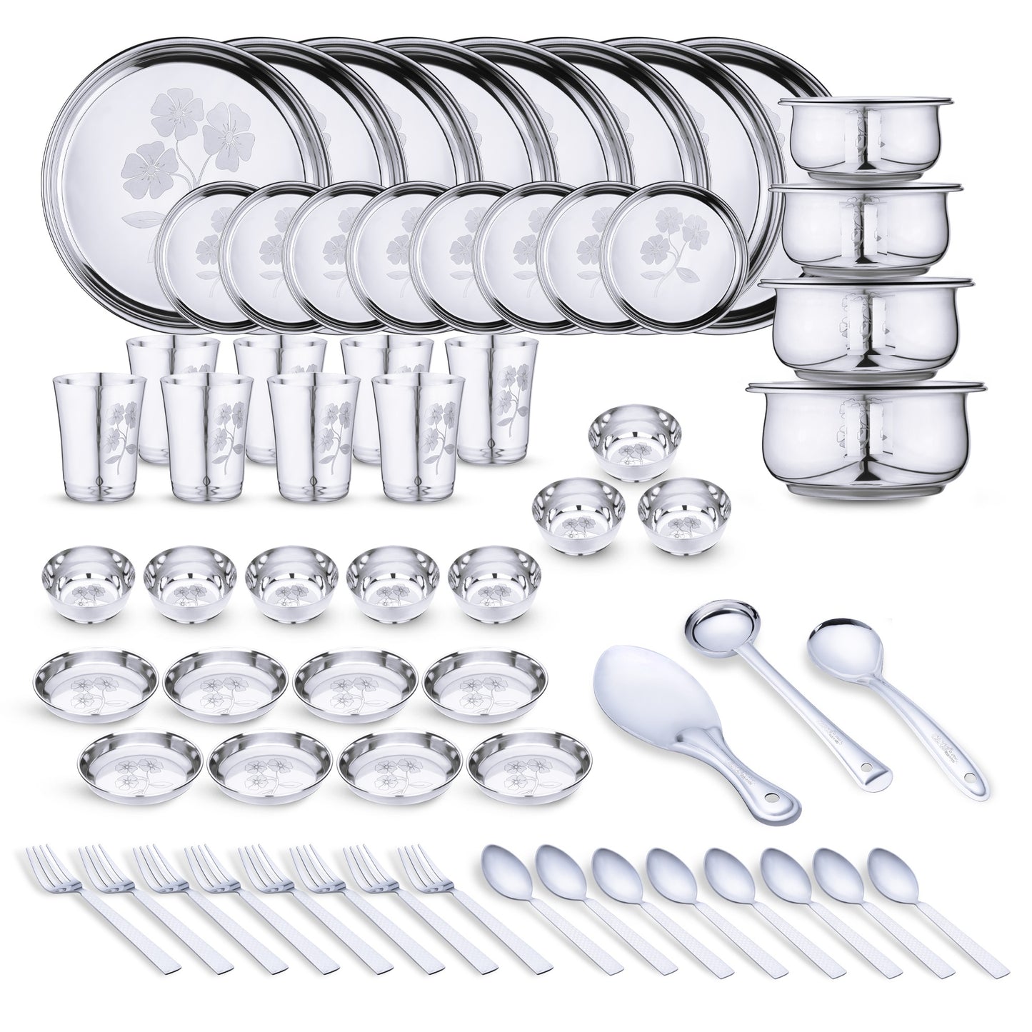 Pack of 67 Stainless Steel Laser Printed Design (flawer-2)