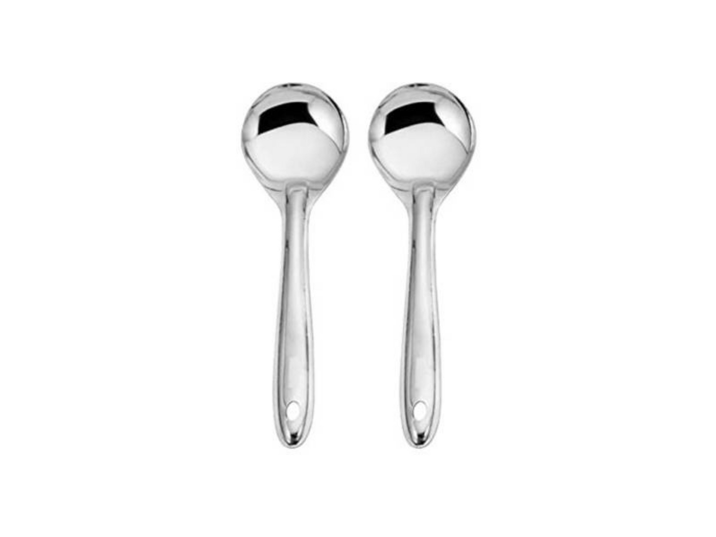 Stainless Steel Oval Shape Serving Spoon ( Pack of 2 )