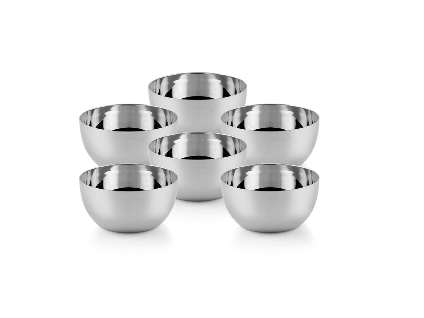 Stainless Steel Serving Bowl Set for Kitchen ( Pack of 6)