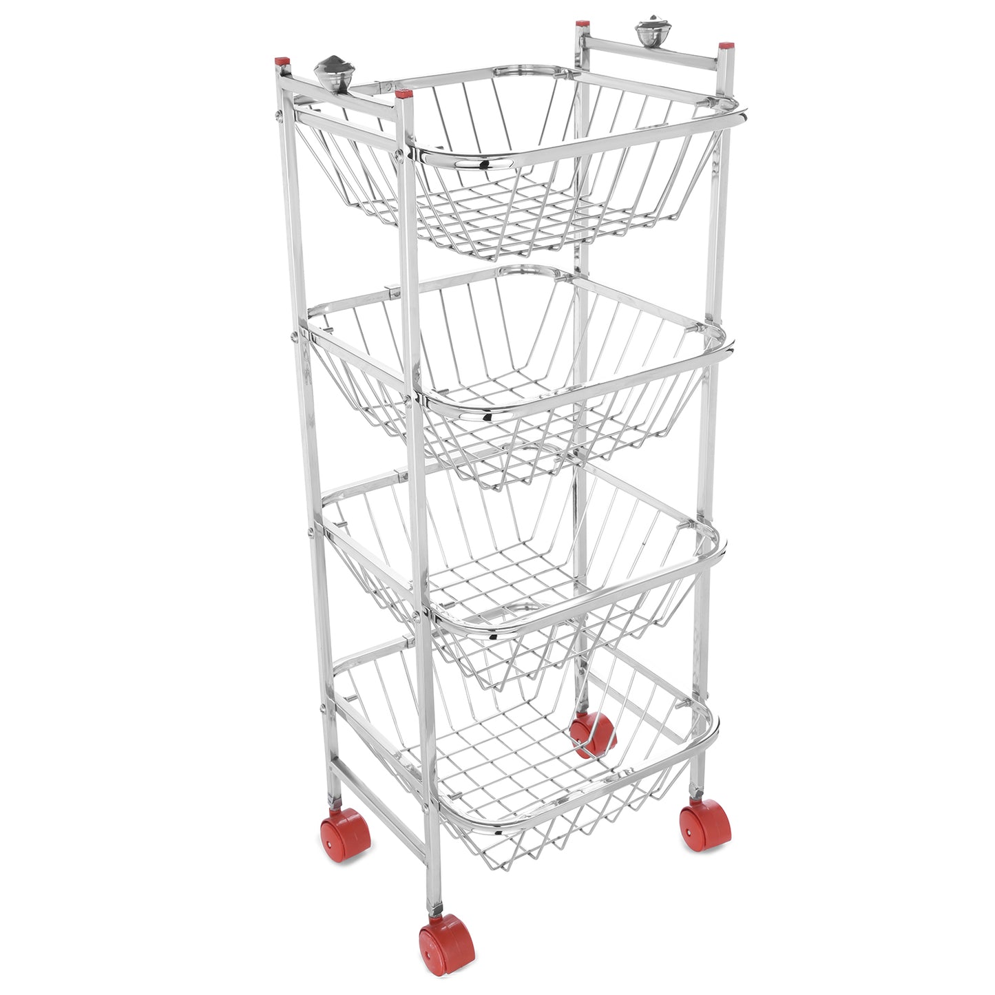 Stainless Steel Fruits & Vegetables Trolley For Kitchen (Mogra)