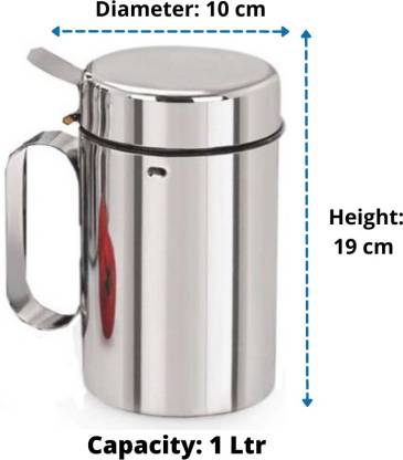 Stainless Steel Cooking Oil Dispenser 1000ml (Pack of 1)
