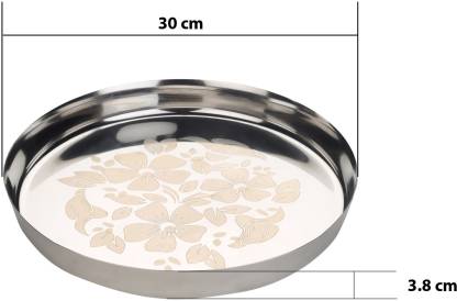 Pack of 18 Stainless Steel Laser Print Steel Dinner set