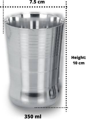Stainless Steel Water Serving Jug with Lid and Glass Set
