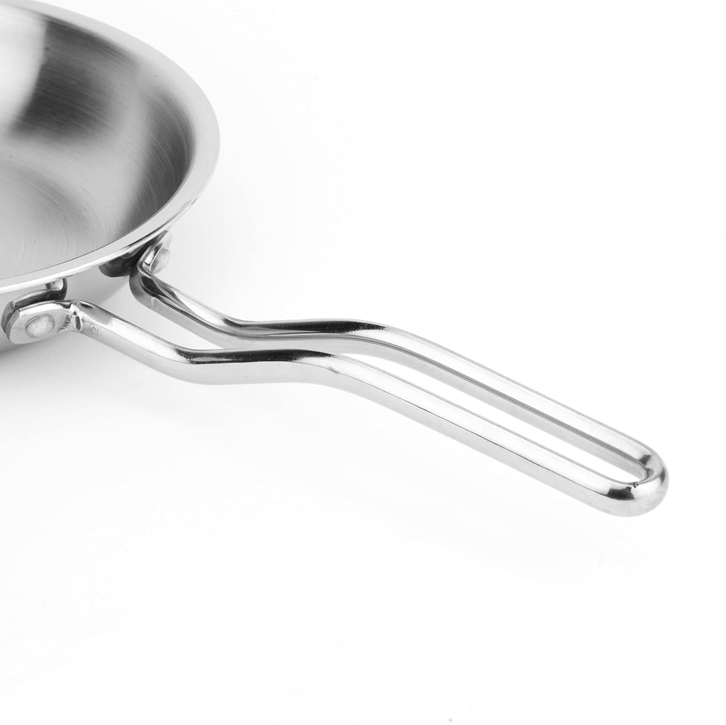 Premium Series Triply Stainless Steel Frypan | Gas & Induction Base Saucepan