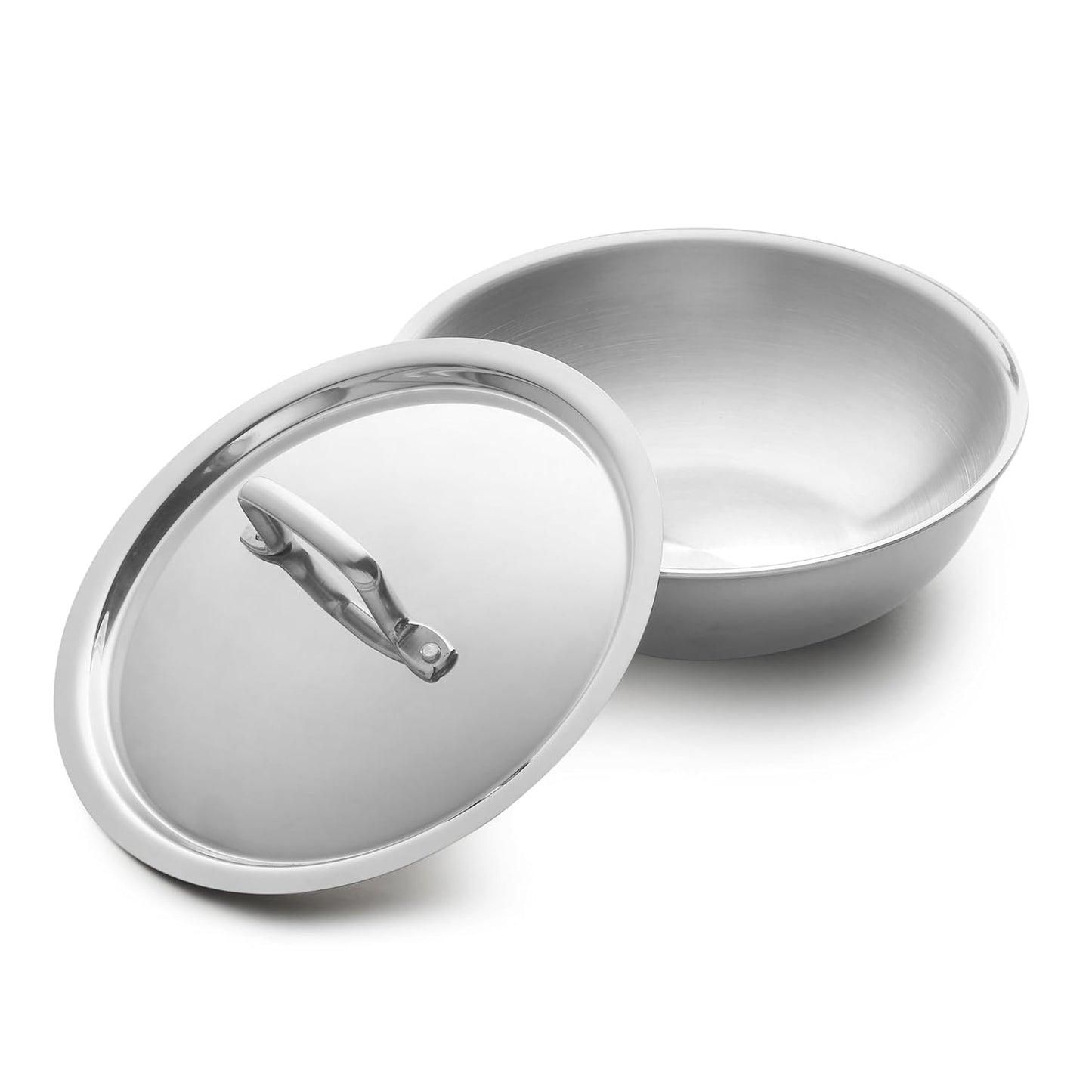 Premium Quality Stainless Steel Triply Tasla With Lid | Gas & Induction Base Saucepan.