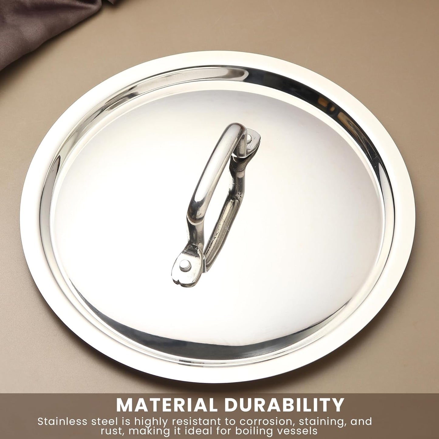 Premium Quality Stainless Steel Triply Tasla With Lid | Gas & Induction Base Saucepan.