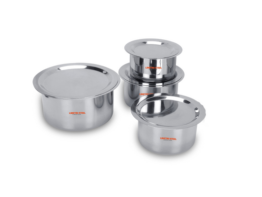 Stainless Steel Cookware Tope with Lid Set of 4