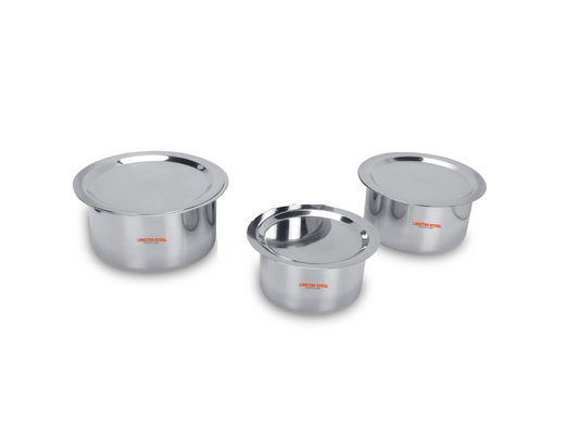 Induction Bottom Tope With lid - Set of 3