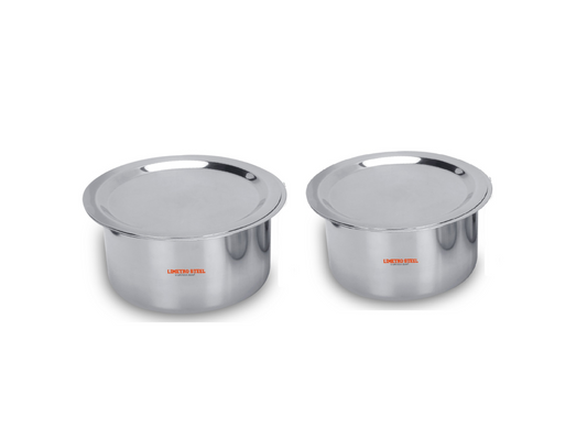 Induction Bottom Tope With lid - Set of 2