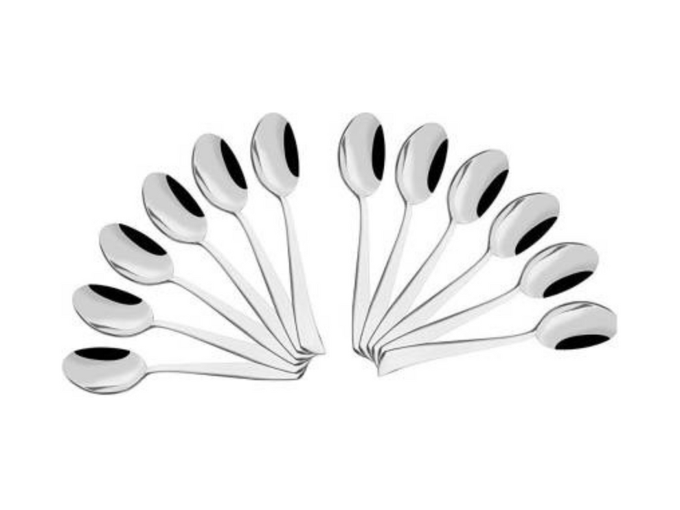 Stainless Steel Spoon Set (Pack of 12) LiMETRO STEEL