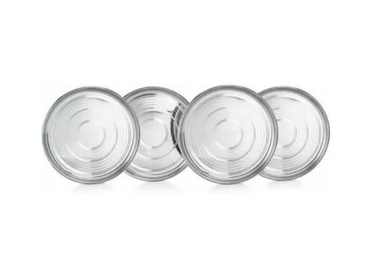 Stainless Steel Lunch Plates (Pack of 4)