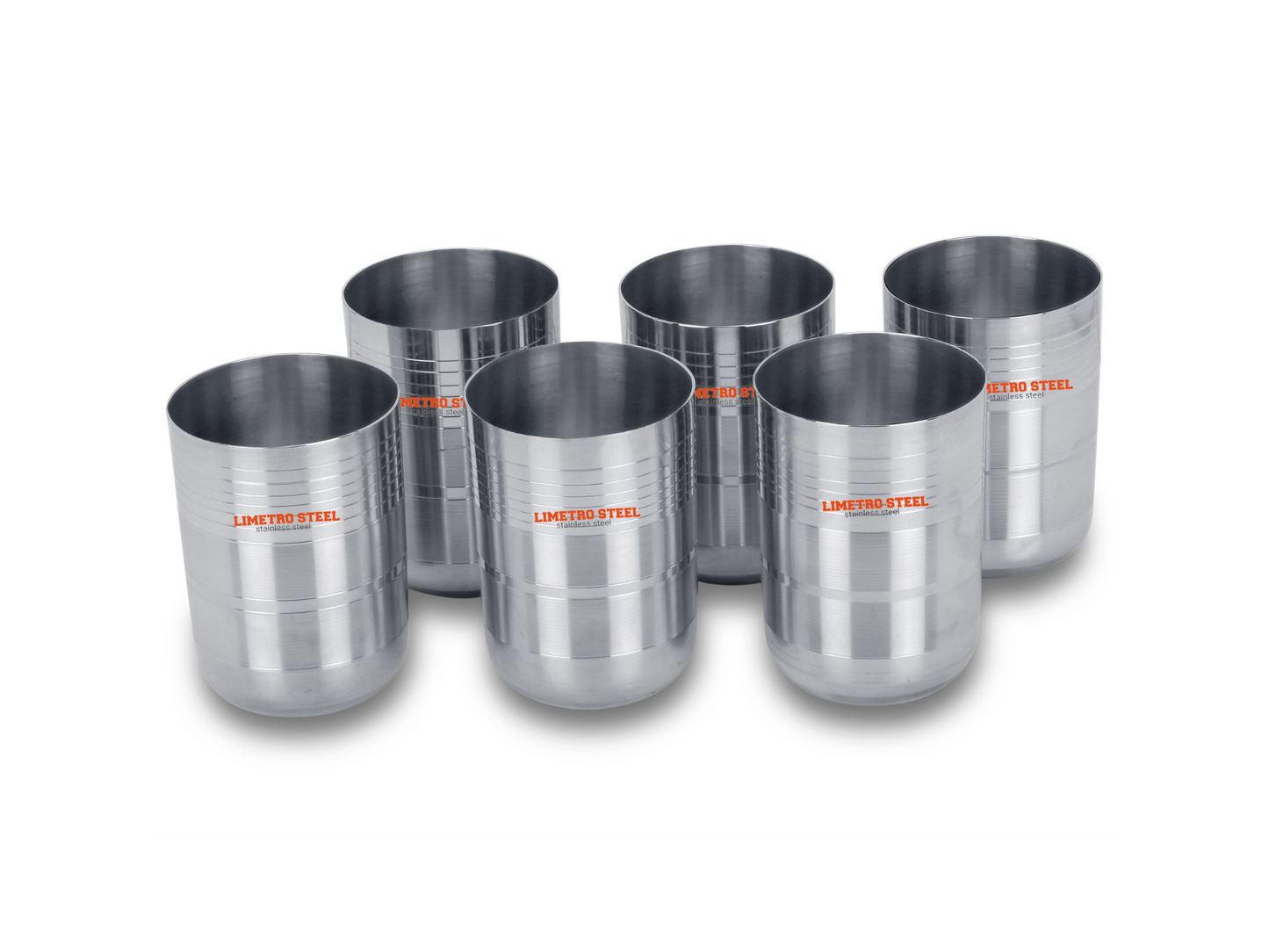 Stainless Steel Multipurpose Glasses G5 - pack of 6 (350 ml)