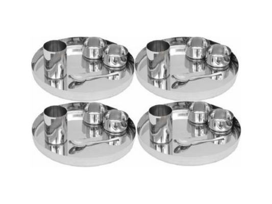 Stainless Steel Dinner Set of 20 for Family of 4 People