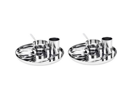 Stainless Steel Dinner Set of 12 for Family of 2 Peoples