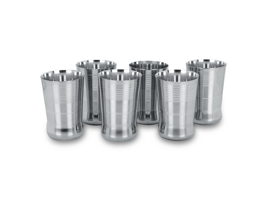 Stainless Steel Multipurpose Glasses G3 - pack of 6 (350 ml)