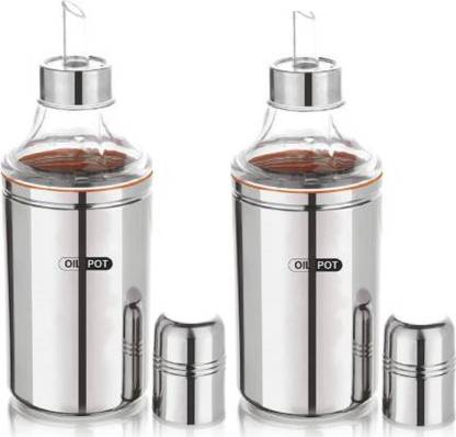 Stainless Steel Oil Dispenser (1000ml) (Pack of 2)