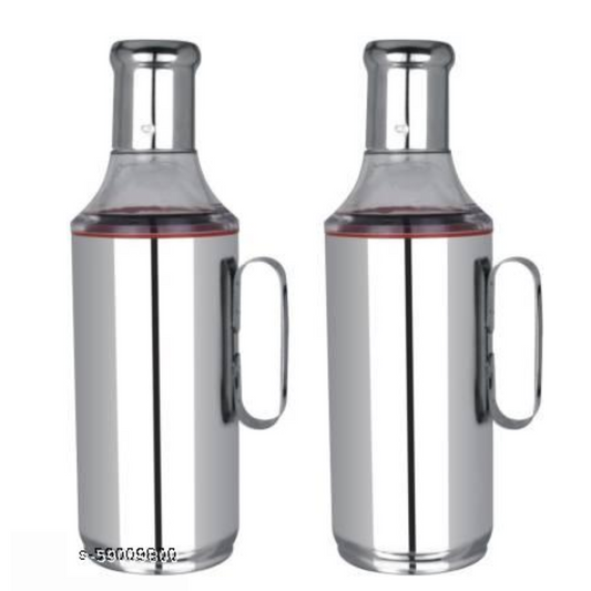 Stainless Steel Cooking Oil Dispenser 1000ml (Pack of 2)