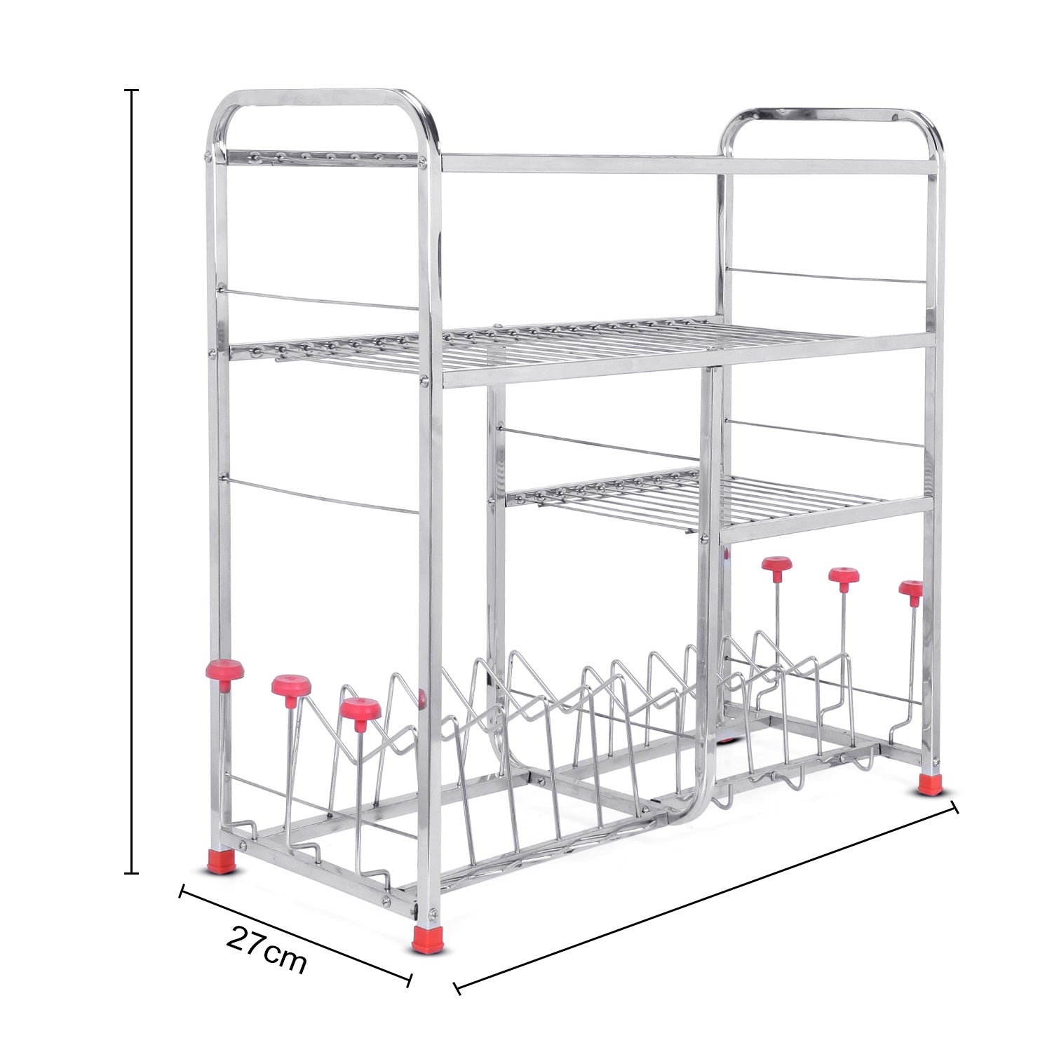 Stainless Steel Wall Mount Kitchen Rack Size 24 X 24 LiMETRO STEEL   PM 3 