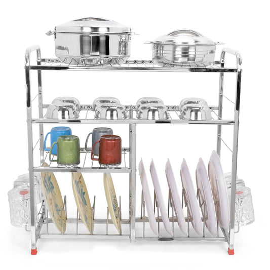 Stainless Steel Wall Mount Kitchen Rack  ( Size: 24 X 24)