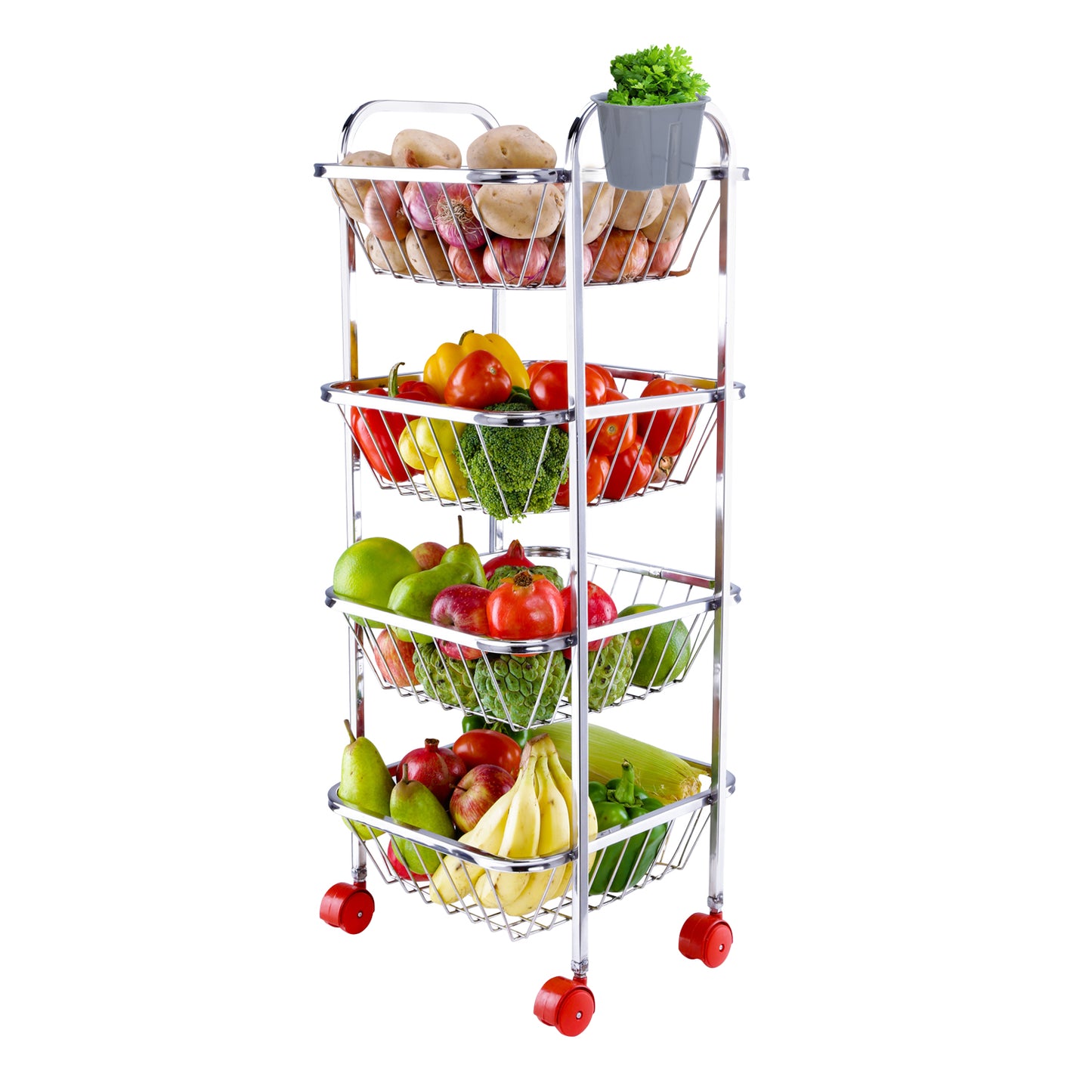 Kitchen Trolley for Fruit & Vegetables- 4 Step