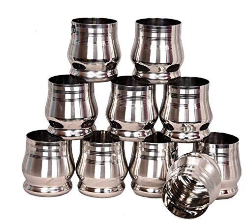 Stainless Steel Multipurpose Glasses G2 - pack of 10 (350 ml)