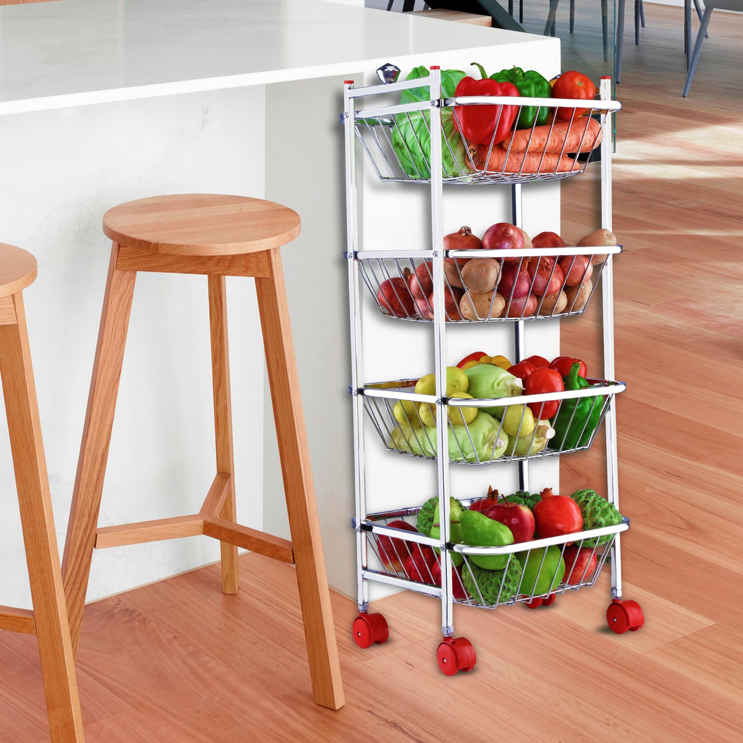 Kitchen Trolley for Fruit & Vegetables- 4 Step