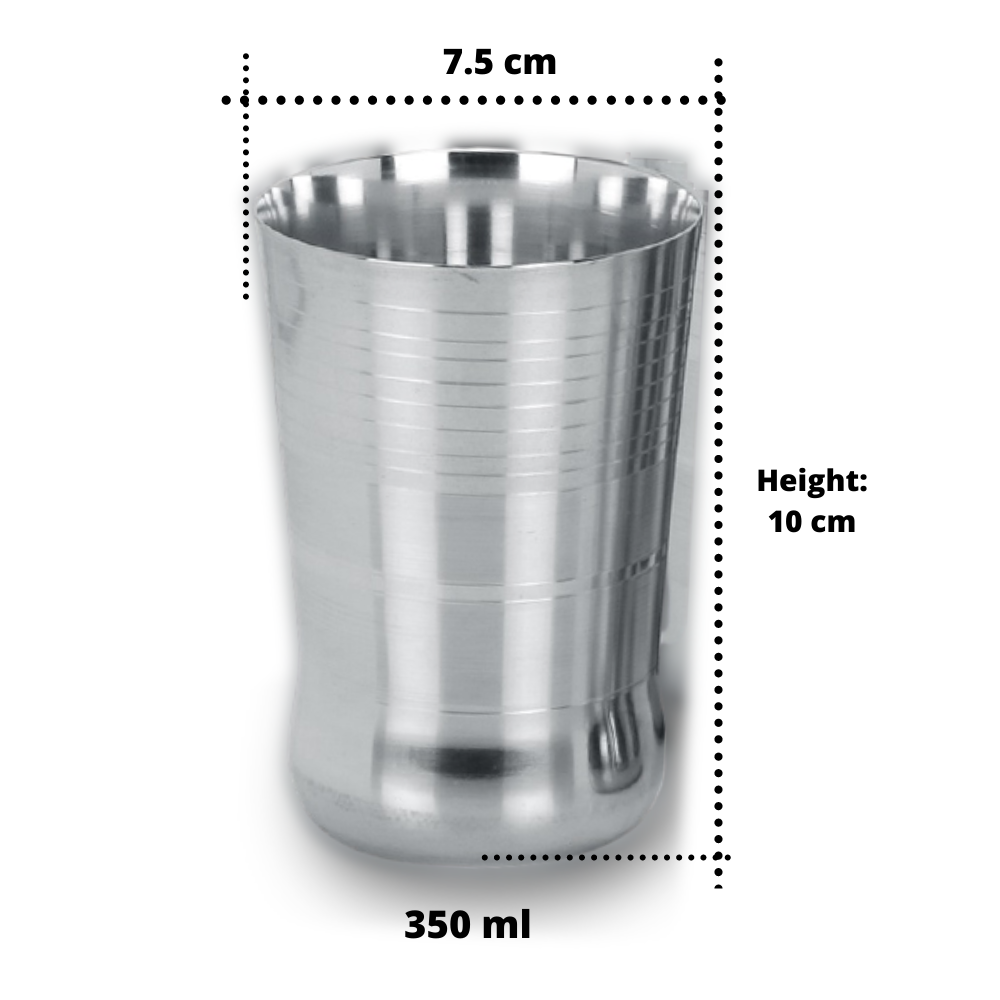 Stainless Steel Multipurpose Glasses G3 - pack of 6 (350 ml)